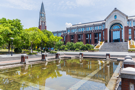 上海华东政法大学图书馆背景图片