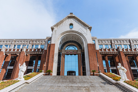 高校开学上海华东政法大学图书馆背景