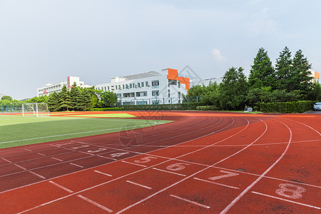 上海标志建筑上海视觉艺术学院操场跑道背景