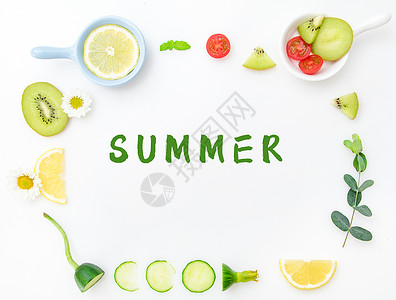 水果留白素材夏日记忆设计图片