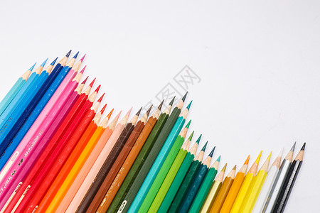 创意手绘水彩创意彩色画笔组合背景