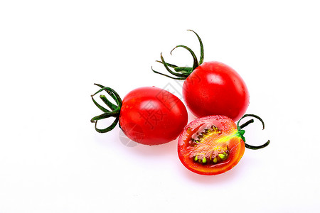 小西红柿圣女果白底图高清图片