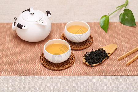 焗瓷茶叶 茶背景