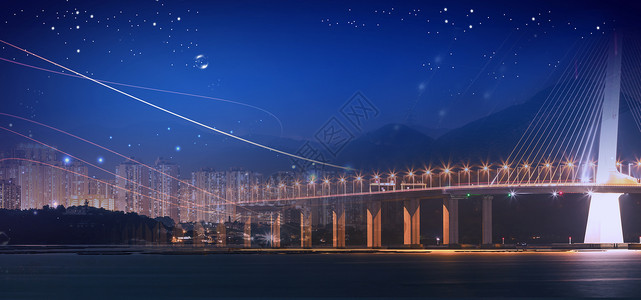大桥施工城市发展设计图片