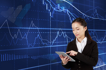 亚洲女士金融股市汇率设计图片