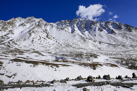 卡诺拉冰川岗什卡雪山背景