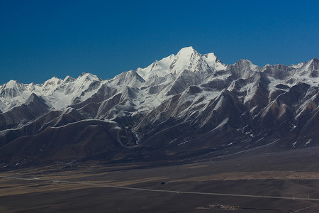 岗什卡雪山自然风景大冰川高清图片