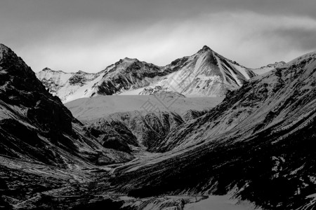 岗什卡雪山侧峰背景