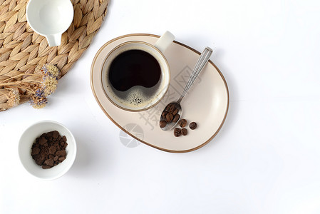 白天室内咖啡创意搭配静物设计素材背景