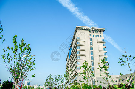 一排楼大学校园建筑背景