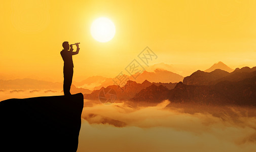 普洱山登山运动员旅行剪影设计图片