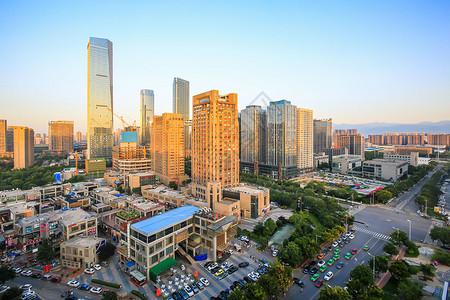 锦业路夕照背景图片