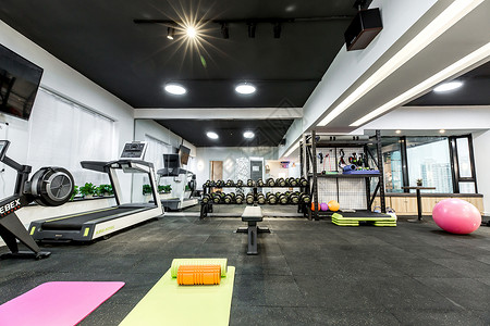 健身器材banner健身房和健身器材背景