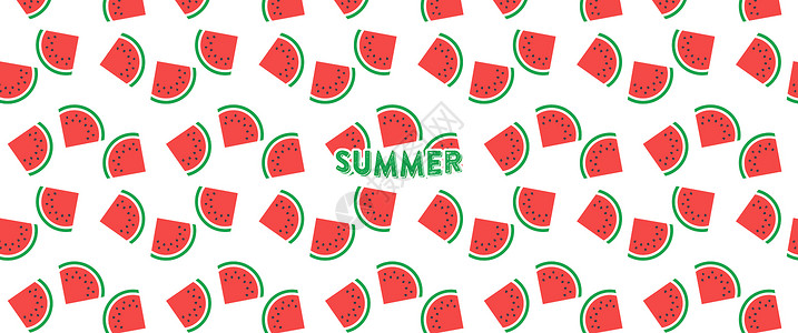 一牙红色西瓜清爽一夏设计图片