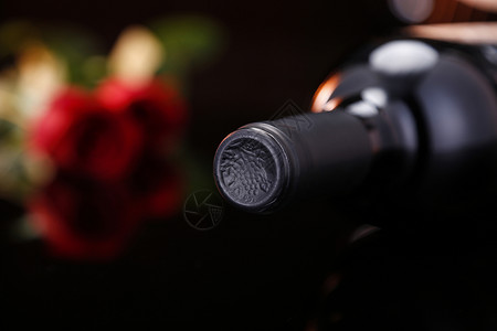 红酒干红葡萄酒干的瓶高清图片