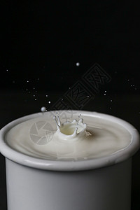 牛奶皇冠花式牛奶高清图片