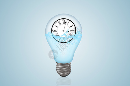 时钟表盘素材时间灯泡设计图片