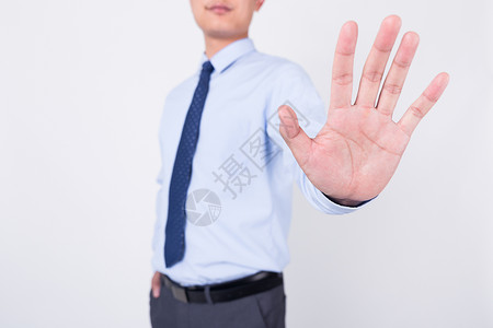 手势触控科技拒绝手势动作特写背景