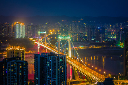 重庆鹅公岩大桥夜景高清图片