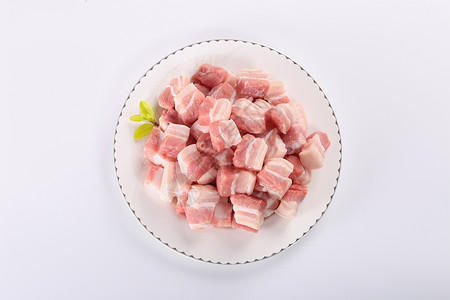 猪肉块粉色漏斗菜高清图片