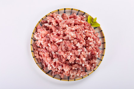 猪肉馅肥肉肉末高清图片
