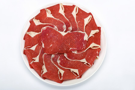 牛外脊片生肉豆片高清图片