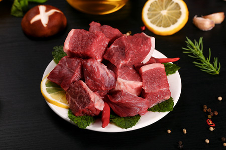 牛肉块手切牛肉高清图片