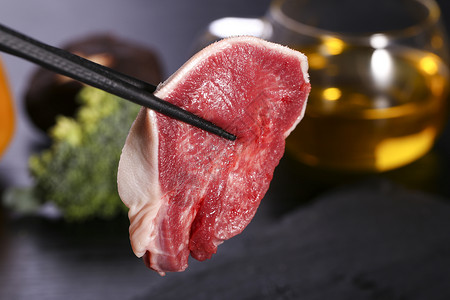 牛舌鲜肉串串高清图片
