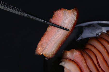五花腊肉广式腊肉土猪肉高清图片