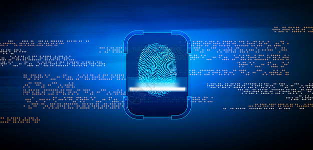 指纹密码锁网络科技安全背景设计图片