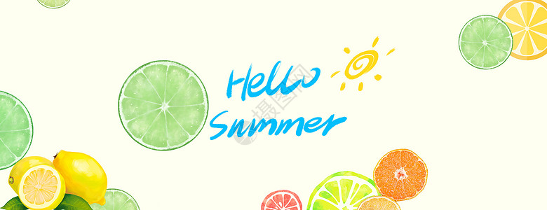柠檬的夏天背景图片