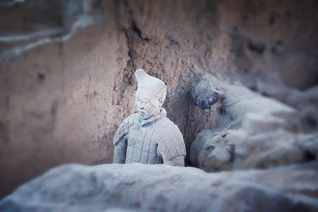 人物雕塑素材中国西安秦始皇兵马俑背景