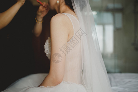 新娘化妆的时候背景图片