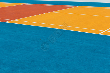 虚线分割线彩色篮球场拼接背景