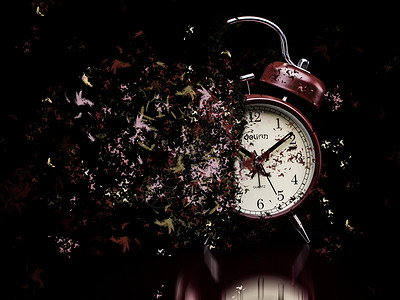 时光与树素材闹钟钟表时间消失流逝碎片化设计图片
