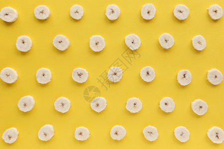 圆形纹理素材香蕉黄色背景背景