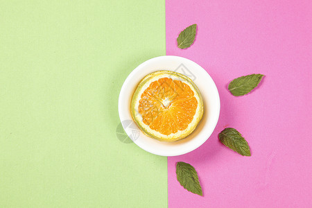 夏橙切片创意柠檬图片背景