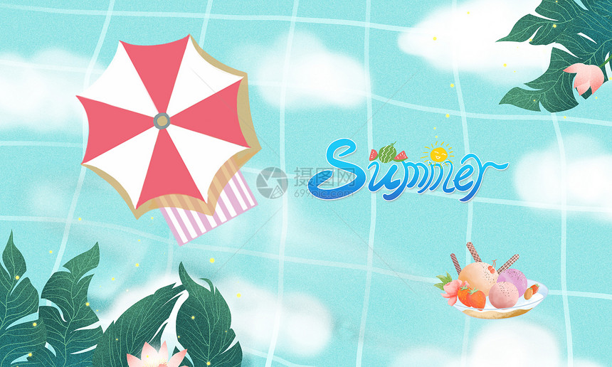 happy summer图片