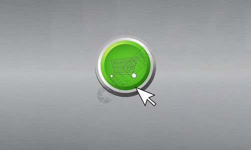 绿色光盘点击购物车图标设计图片