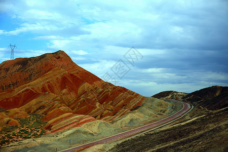 七彩丹霞山5A景点七彩山高清图片