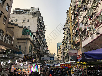 香港老街背景