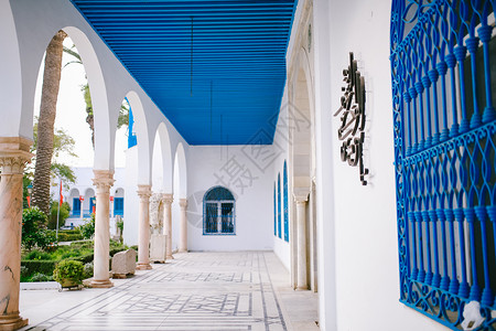 突尼斯文化北非明珠突尼斯巴尔杜博物馆街景背景