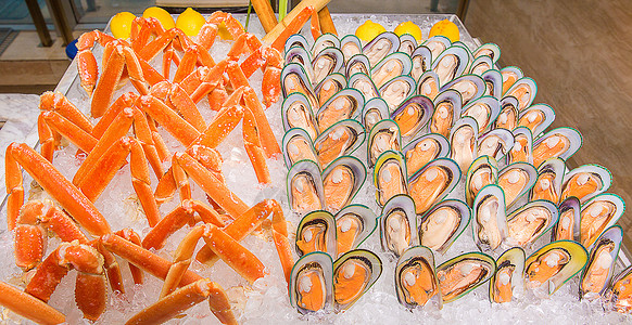 日料大餐日本料理雪蟹脚高清图片