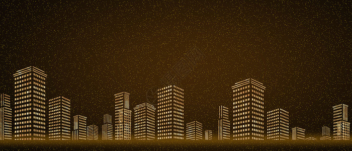 金色建筑大气背景图背景图片