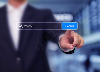 网页搜索按钮商务人士正在输入网址设计图片