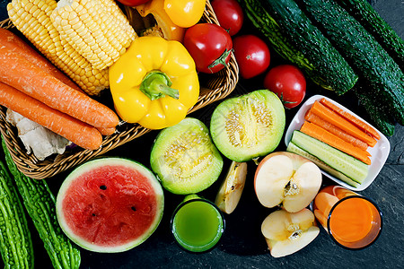 生活健康新鲜蔬菜水果背景