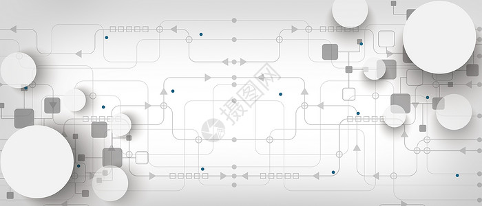 圆形箭头素材灰色抽象几何科技背景设计图片