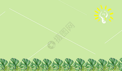 线条式淡黄绿叶底背景设计图片