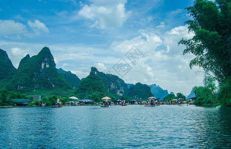 桂林阳朔漓江背景