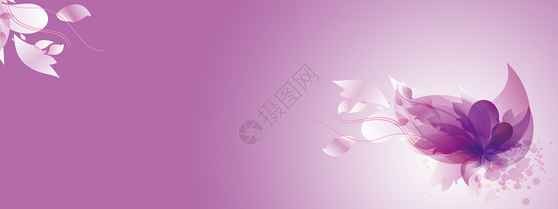 紫色情人节唯美清新花瓣背景设计图片